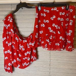 NWT-Mimi Chica shirt and mini skirt set